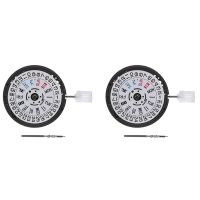 2X NH36/NH36A Automatic Mechanical Movement 24 Jewels White Datewheel Crown At 3.0 Watch Mechanism Replacements