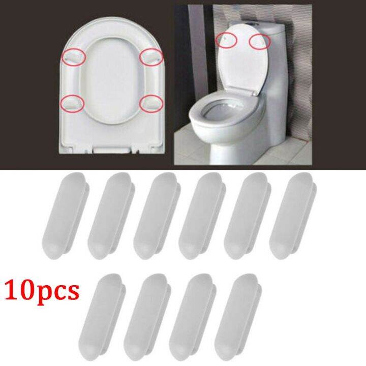 อุปกรณ์ฝาชักโครกยี่ห้อใหม่ Toilet Seat Buffers PackWhite Stop Bumper