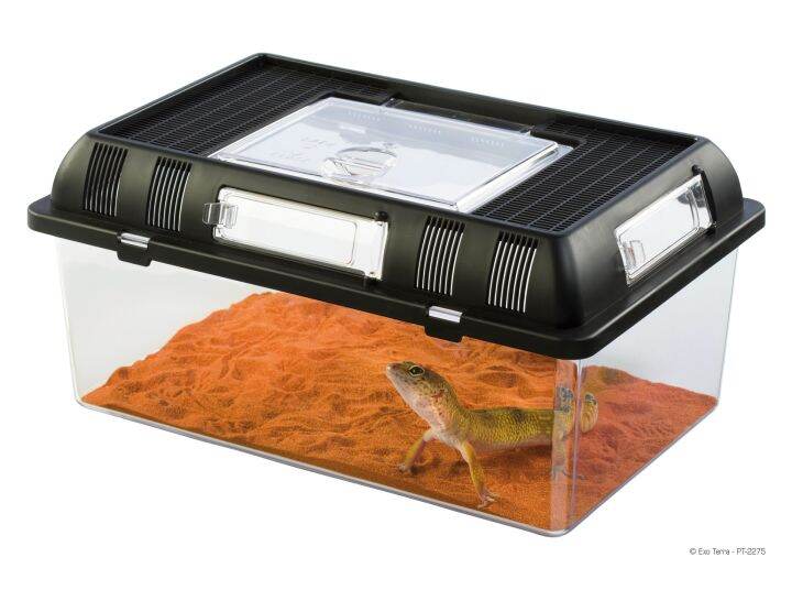 Exo Terra Breeding Box Medium (Clear Reptile Cage Enclosure Stackable
