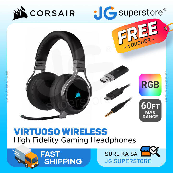 CORSAIR Virtuoso iCUE RGB Wireless High Fidelity Gaming Headset