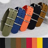 New Ribbed Nylon Strap  20mm 22mm Nylon Watch Straps Braid Ballistic Fabric Watchband Accessories for Military Watch Band Straps