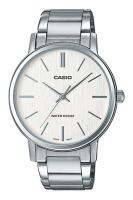 Casio Standard นาฬิกาข้อมือผู้ชาย สายสแตนเลส รุ่น MTP-E145D, MTP-E145D-7A - สีเงิน