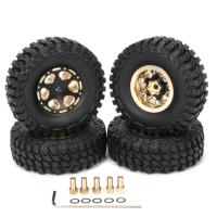 4pcs 54x18มม. 1.0 "" Ars Rims beadlock ยางโดย124 RC Crawler รถ Axial Scx24 "Axi00001ศัพท์ Jimny Receiver deadbolt