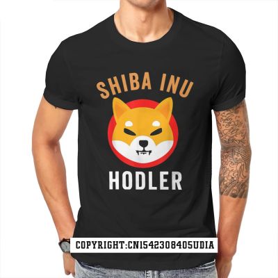 เสื้อยืดสำหรับผู้ชายเสื้อยืดสำหรับใส่เหรียญชิบะอินุเข้ารหัสลับ Cryptocurrency คอกลมแขนลำลองขาสั้นแฟชั่นพิมพ์ลาย100%