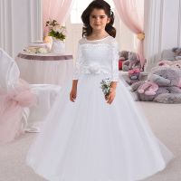 【CW】 2023 Sleeve Bridesmaid Kids Dresses Wedding Costumes14 10 12 Years