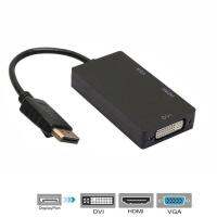 3-ใน-1 DisplayPort DP ไปยัง HDMI/VGA/DVI อะแด็ปเตอร์อะแด็ปเตอร์-black