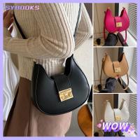 SYBOOKS หนังพียู กระเป๋าสะพายไหล่แบบสั้น สีทึบทึบ เล็กๆน้อยๆ กระเป๋า Crossbody แฟชั่นสำหรับผู้หญิง สลิงกระเป๋าถุง ผู้หญิงผู้หญิงผู้หญิง