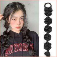 UREAN นานจัง น่ารักค่ะ ต่อผม ยืดหยุ่นสูง อุปกรณ์ตกแต่งผม Braids ปลอม ผมผู้หญิงสังเคราะห์ หางม้าบิดฟอง SIDS โคมไฟ braids วิกผมธรรมชาติ