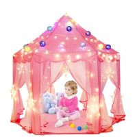 Children Outdoor Play House Princess Pink Castle Indoor Toy Kids Play Tent