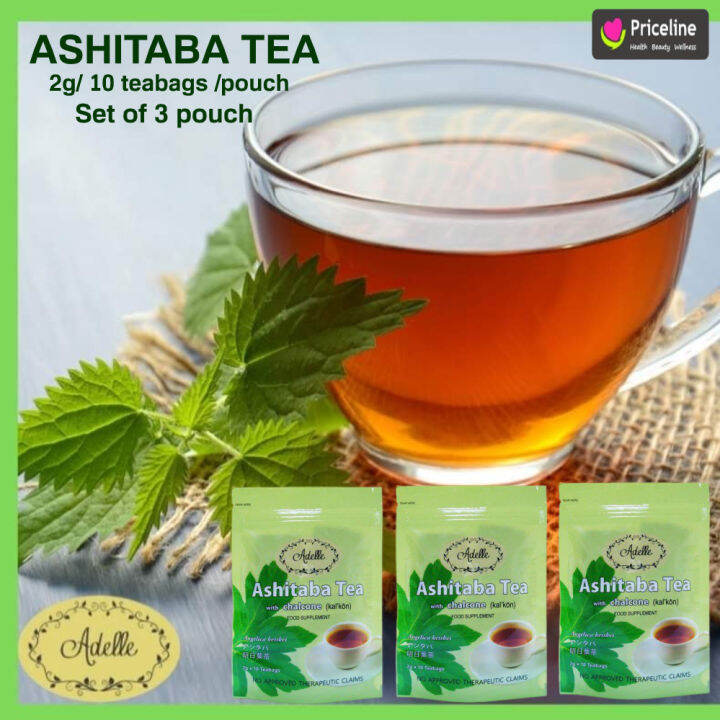 Authentic Adelle Ashitaba Tea Set of 3 Pouch ( 2g / 10 teabags ...