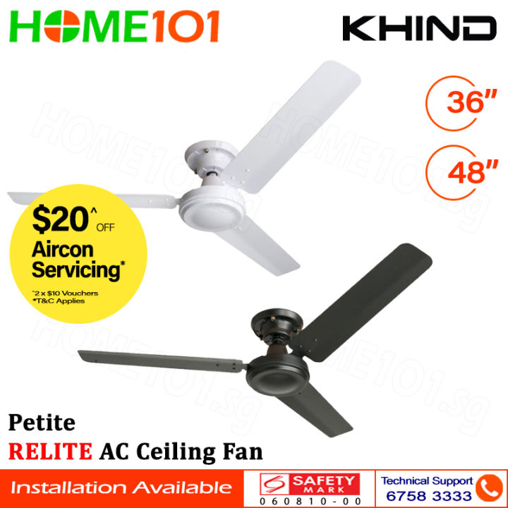 Khind Relite Ac Ceiling Fan 48 Petite