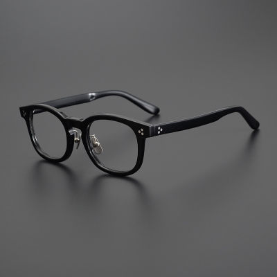 ญี่ปุ่นฝีมือรูปไข่ Acetate แว่นตา O Ptical สีดำเต่าผู้ชายสไตล์เอเชียแว่นตาผู้หญิงออกแบบแว่นตาใบสั่งยา