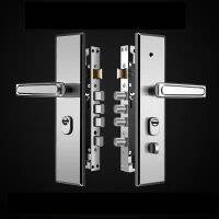 [hot]☇☢□  Entrance Security door lock  steel shinny Multifunction Anti-theft handle Mechanical set