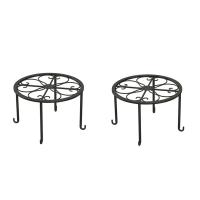 2-Pack Decent Metal Plant Stands Heavy Duty Flower Pot Stands Anti-Rust Iron Plant Pot Shelf for Multiple Plant