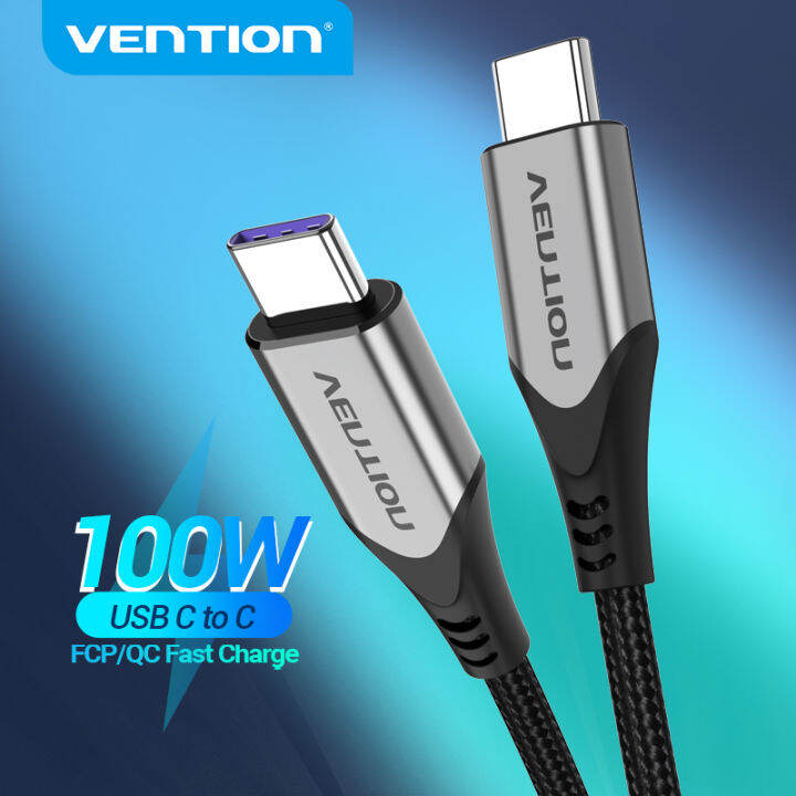 Vention USB C Cable 5A Fast Charging Cable PD 100W QC 4.0 FCP Fast
