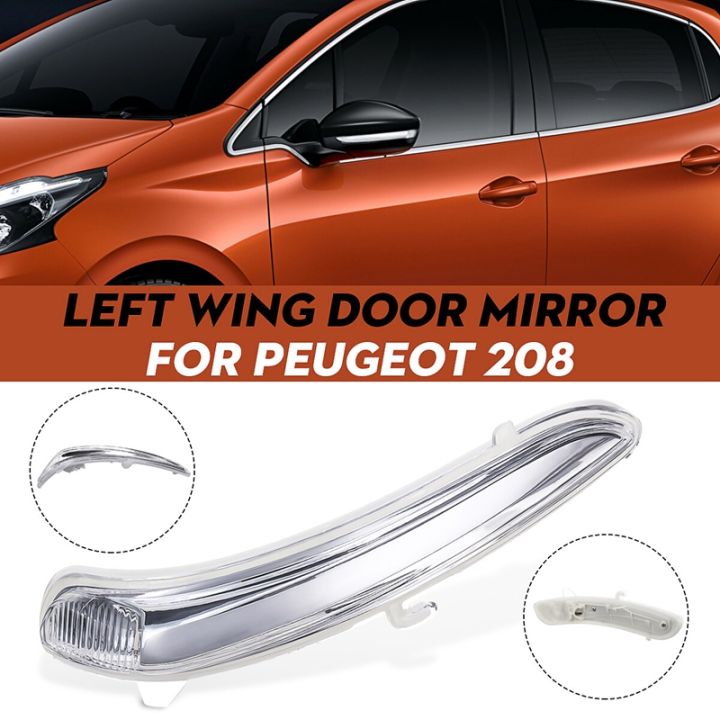 Car Door Wing Rearview Mirror Turn Signal Indicator Light Lens Cover for Peugeot  208 2008 2012-2017 1607512680