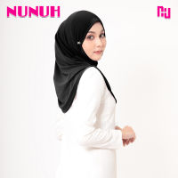 NUNUH CLASSIC ผ้าคลุมฮีญาบแบบสวมสำเร็จคลาสสิค ปัก NU ทรงตาลากง ปิดคาง