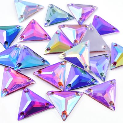 Triangular Resin Sew On Rhinestones Glitter Sewing Rhinestones Sewing Accessories Diamond Crystals Strass стразы for Garment