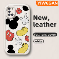 YIWESAN เคสโทรศัพท์หนังกันกระแทกของแท้การ์ตูน Mickey Mouse M31 M31 A31ปลอกสำหรับ Samsung เคสซิลิโคนนิ่มลายดีไซน์ใหม่เคสป้องกันกล้องฝาปิดเลนส์เต็มรูปแบบ