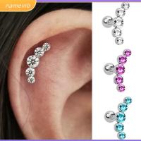 NAMEINB 1Pcs ผู้หญิง สแตนเลสบาร์ 16G กระดูกอ่อน Helix Tragus ต่างหูสตั๊ด เครื่องประดับร่างกาย เจาะหู