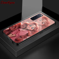 Case4you สำหรับ Huawei Nova 7 Nova 7i Nova 7 Pro Nova 7 SE 3D กันกระแทกชุดเจ้าหญิงยิ้มกระจกเทมเปอร์ฝาครอบที่อยู่อาศัย