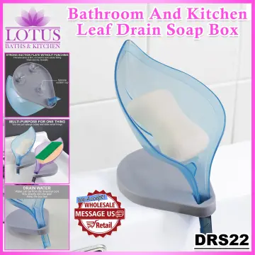 Soap Holder, Shower Soap Dishes Container Self Draining Soap Holder for  Bathroom Kitchen