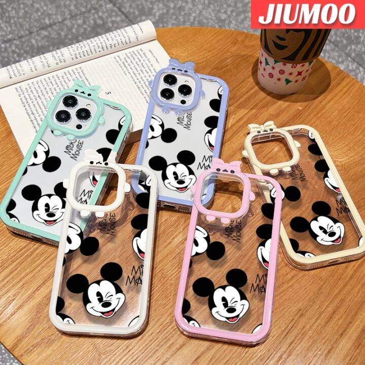 เคส-jiumoo-สำหรับ-vivo-y15s-เคส-y01-y15a-มิกกี้เมาส์แฟชั่นลายการ์ตูนเลนส์กล้องถ่ายรูปแบบนิ่มสัตว์ประหลาดน้อยน่ารักซิลิโคนฝาครอบป้องกันใสกันกระแทกเคสโปร่งใสแฟชั่น