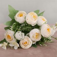 hotx【DT】 Artificial Flowers Silk Bouquet Ears Mixed Floral Wedding Bridal Handheld Fake Decoration