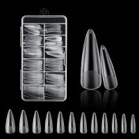 120pcs Durable Extension False Nail Tips Full Cover Nail Tips Fake Finger Nail UV Gel Polish Quick Building Mold Manicures Tool