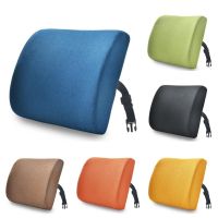 ✇◐❧ Travel Car Back Cushion Back Cushion Super Soft Wear Resistant Cotton Flax Lumbar Pillow Memory Foam Seat Cushion Home