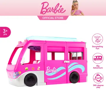 Barbie Dream Camper Pink Pop Out Caravan Playset With Pool Accessories  Super Adventure Camper Doll Toy