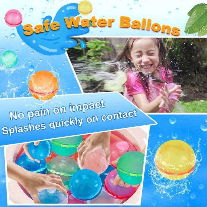 612ชิ้นแม่เหล็กนำมาใช้ใหม่ลูกโป่งน้ำปิดตัวเองสาดน้ำลูกระเบิดชายหาดสระว่ายน้ำ-waterballoons-ของเล่นฤดูร้อนสำหรับเด็ก