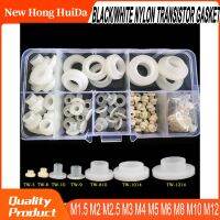 Hitam/Putih Nilon Transistor Gasket The Step T-type Plastik Washer Isolasi Spacer Screw Thread Protector Set Bermacam-macam Kit