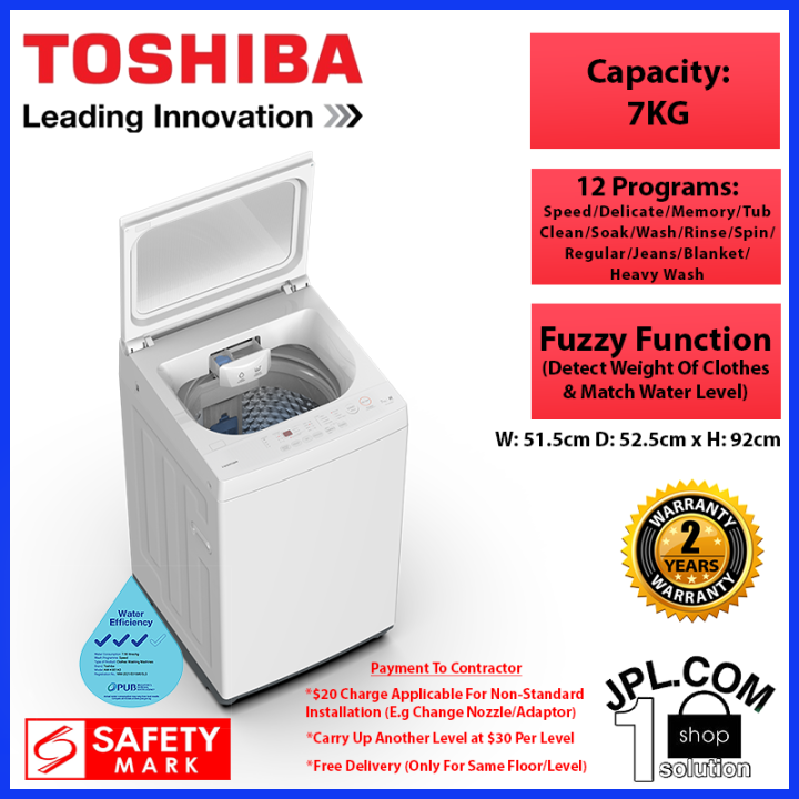 Toshiba 7KG Top Load Washing Machine AWK801AS Lazada Singapore