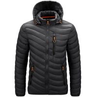 ﹉❉ sdeifhruhvfu Inverno quente para baixo casaco moda masculina com capuz simples algodão acolchoado jaqueta básica masculino outwear à prova de vento jaquetas roupas