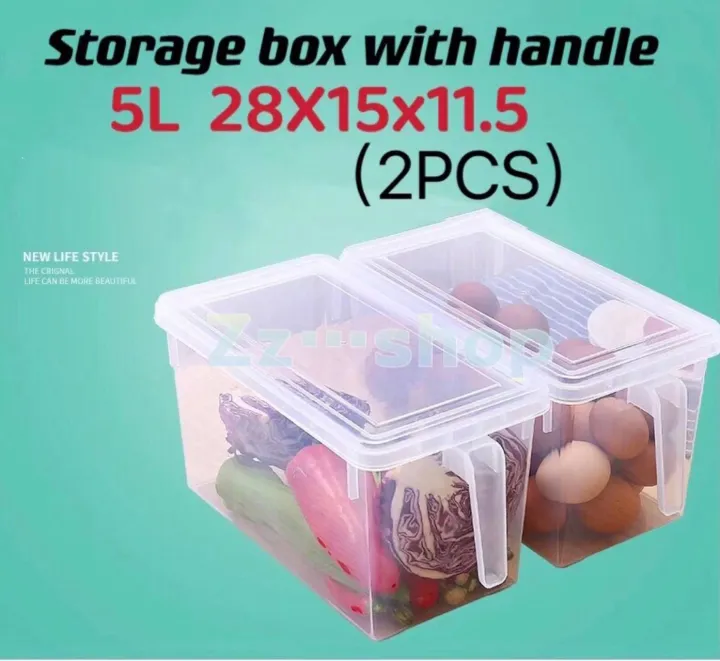 （2PCS）5L Refrigerator Storage Organizer Box keep box Storage Container