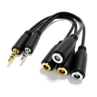 ExcelValley - Audio AUX Splitter Cables - Y Adapter - Stereo Mini Jack TRS 3.5mm 1/8" Cables