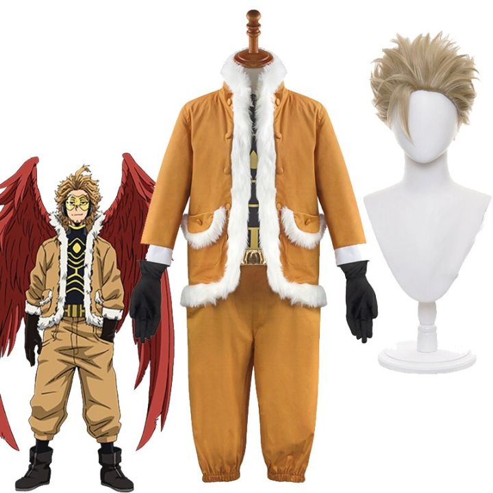 My Hero Academia Hawks Cosplay Costume Takami Keigo Uniform Suit Wing ...