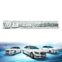 โลโก้ Logo จำนวน 1ชิ้น ชุบ โครเมียม สำหรับใส่รถ benz v8  kompressor เบนซ์ วี8 4ประตู สินค้าราคาถูก คุณภาพดี Logo Emblem