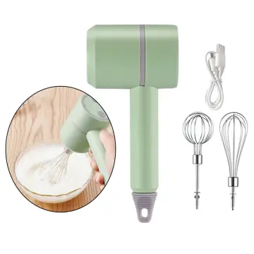 Green Wireless Electric Beater, Mini Automatic Whisk For Cream And Cake  Baking, Handheld Rechargeable Mixer For Home Use