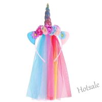 【hot sale】▲❅ C05 Unicorn Headbands Party SuppliesBaby Unicorn Birthday Headband Cake TopperHalloween and Christmas Unicorn Party Hairband Accessory