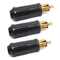 ❁✟✹ 3pcs DIY DIN Hella Male Plug Powerlet Plug European Type 12v Cigarette Lighter Adapter Connector Fits BMW Motorcycles