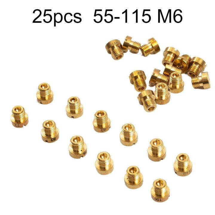 25* CarburettorMain Jets Nozzle Set 6MM For Dellorto Carburetor 55
