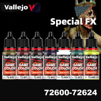 Vallejo AV Game สีพิเศษ FX สีเสริม18ml 72600-72611 70521 71260 72650-72653