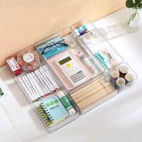 Clear Drawer Divider Storage Box Multi Sizes Vanity Makeup Bathroom Office Sundries Organizer Kitchen Cutlery Storage Tray