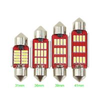 10ชิ้น31มม. 36มม. 39มม. 41มม. หลอดไฟ LED C10W C5W สว่างมาก3014 SMD Canbus เกิดข้อผิดพลาดไฟแต่งรถหลอดไฟภายในรถยนต์