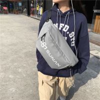 Chest bag mens large-capacity messenger bag trendy boys spo胸包男士大容量斜挎包潮男生运动挎包时尚潮牌单肩包腰包