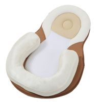 Portable Baby Bed Head Support Lounger Pillow Sleeper Mattress Baby Sleep Head Positioning Cushion for Infant Toddler