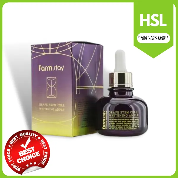AUTHENTIC FARMSTAY GRAPE STEM CELL WHITENING BRIGHTENING GLOW AMPULE ...