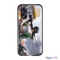 เคสใส่โทรศัพท์สำหรับ A18 OPPO A38เคสฝาโทรศัพท์มือถือสำหรับเด็กผู้ชายกระจกนิรภัยมันวาวปลอกฝาหลัง